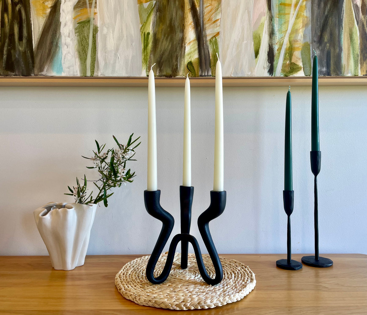 Laquan Candle Holder Black