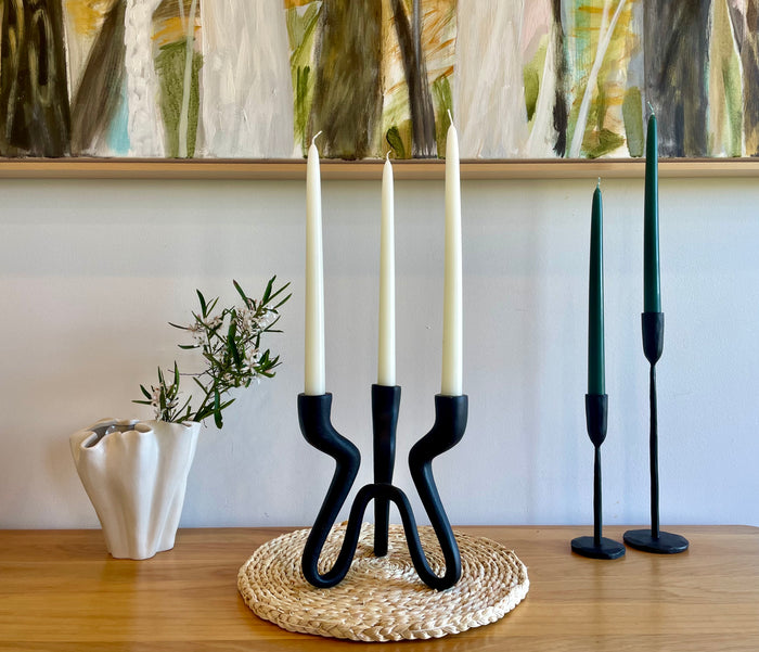 Laquan Candle Holder Black