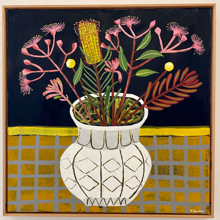 White Vase with Natives