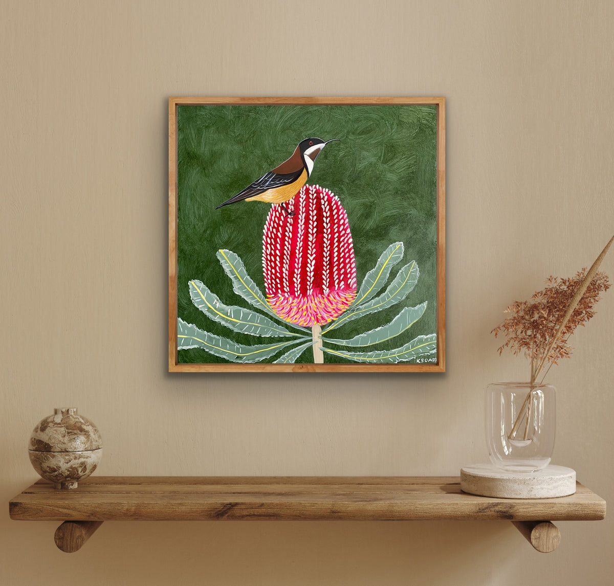 Honeyeater and Banksia