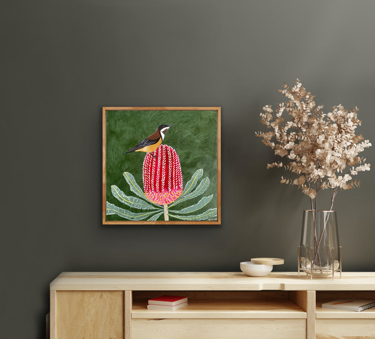 Honeyeater and Banksia