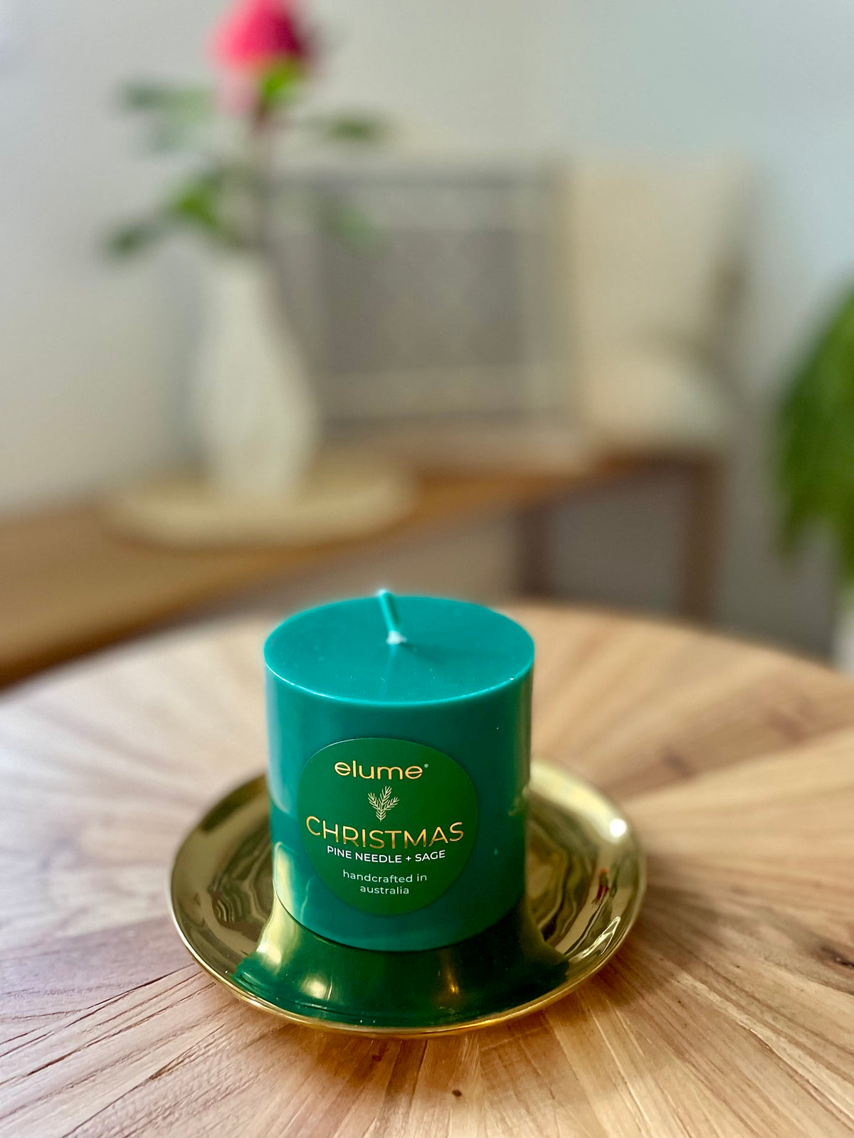 Christmas Pine Needle and Sage Pillars