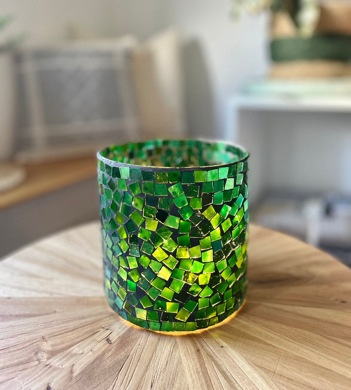 Mosaic Green Votive