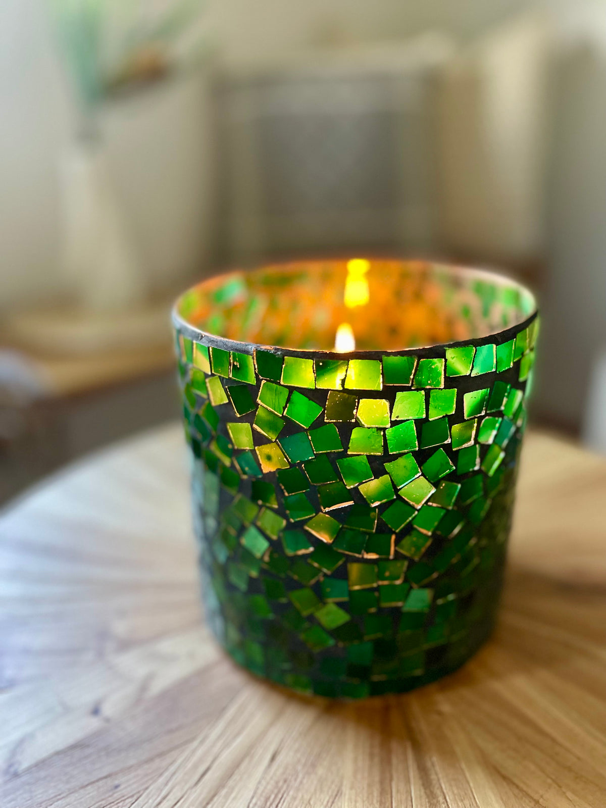 Mosaic Green Votive