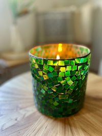 Mosaic Green Votive