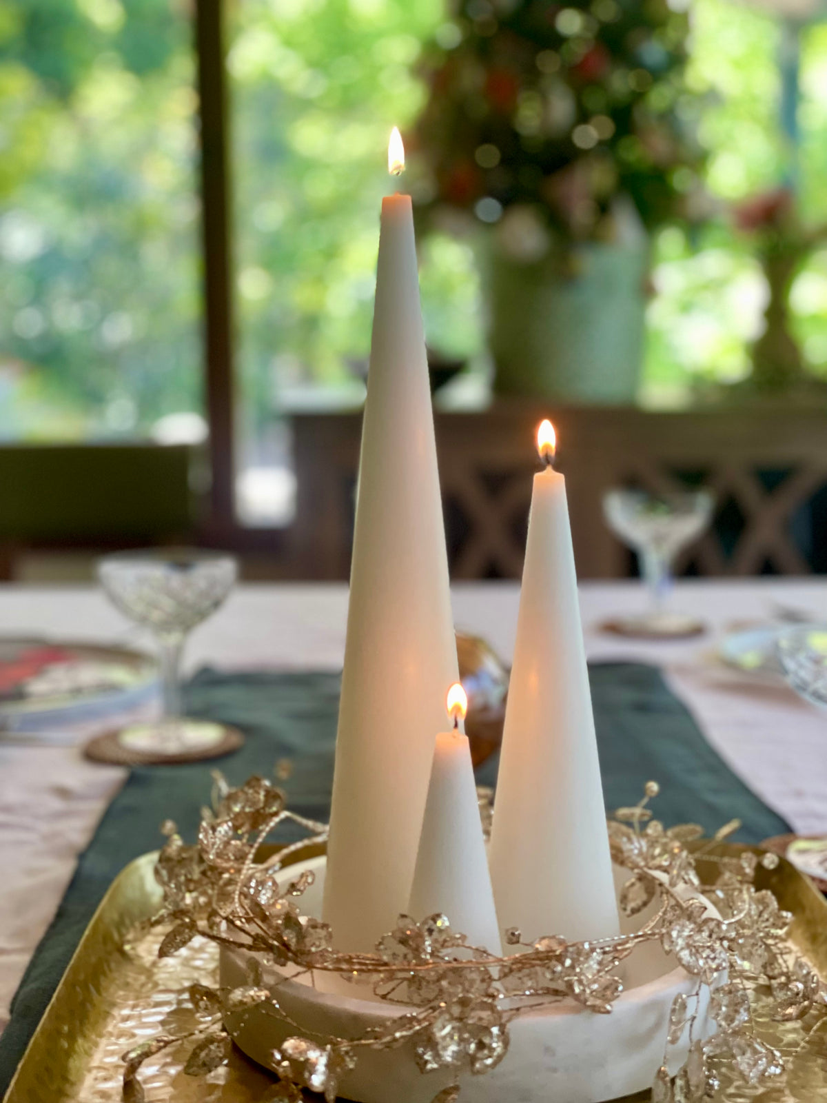 Cone Candle  White