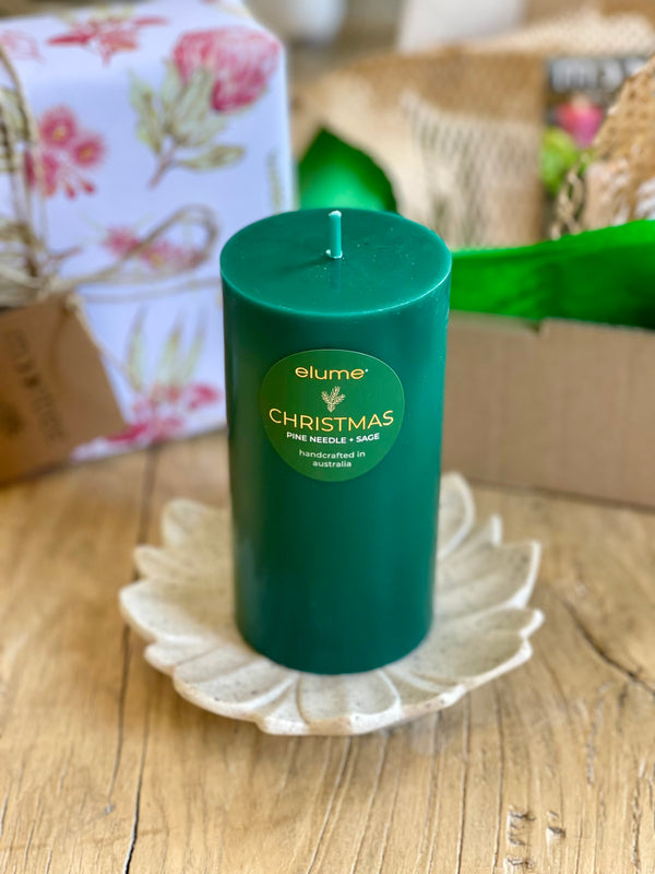 Christmas Pine Needle and Sage Candle - Gift Set