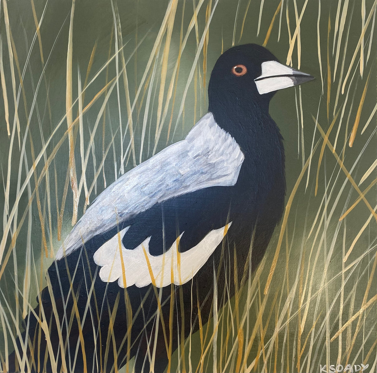 Magpie in the Grass #2