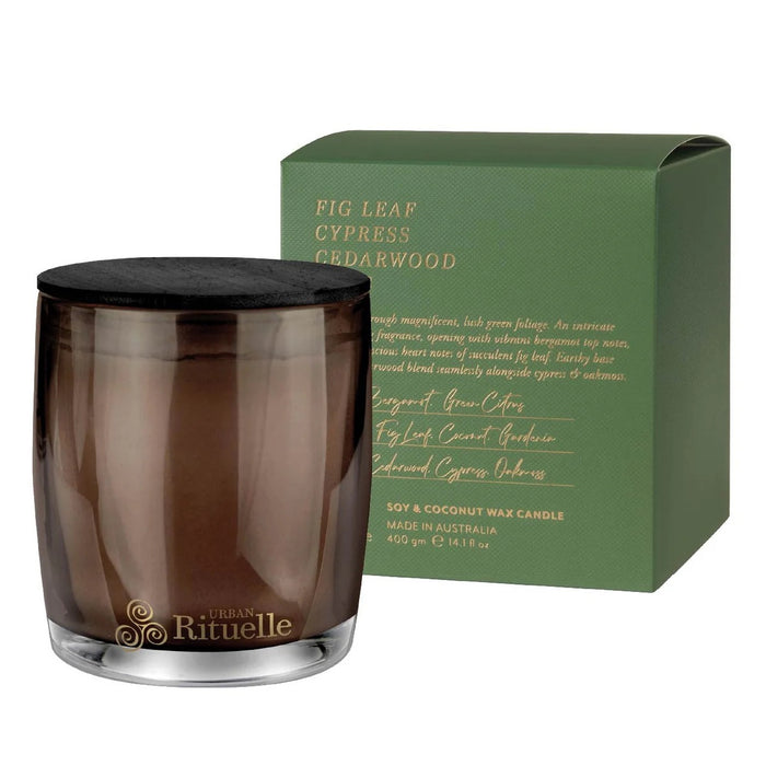 Apotheca - Fig Leaf, Cypress, Cedarwood, Moss Scented Soy Candle | 400gm