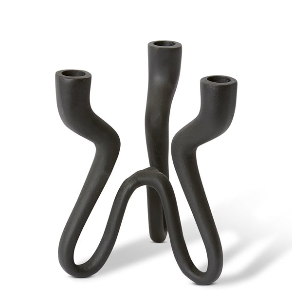 Laquan Candle Holder Black