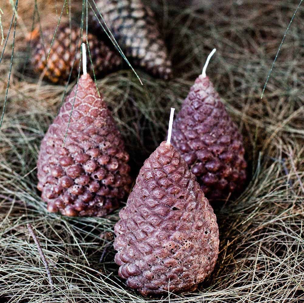 Pinecone Candles