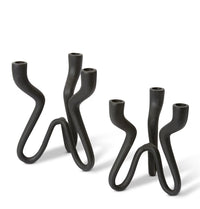 Laquan Candle Holder Black