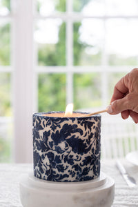 Natural Light - Indigo Damask
