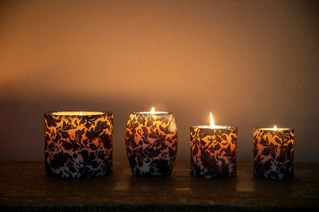 Natural Light - Indigo Damask