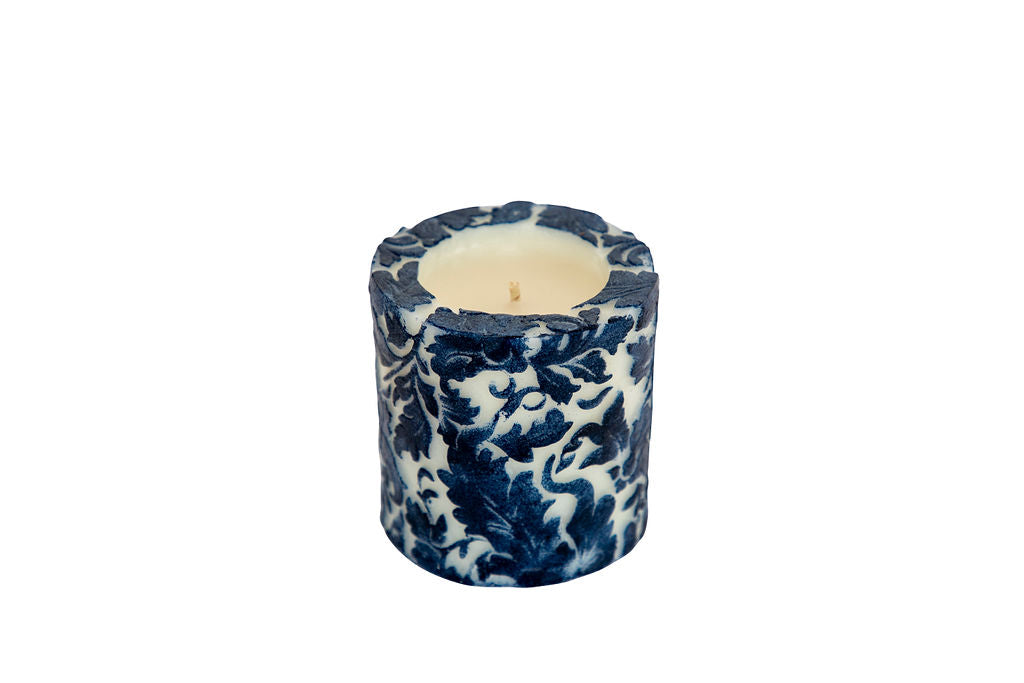 Natural Light - Indigo Damask