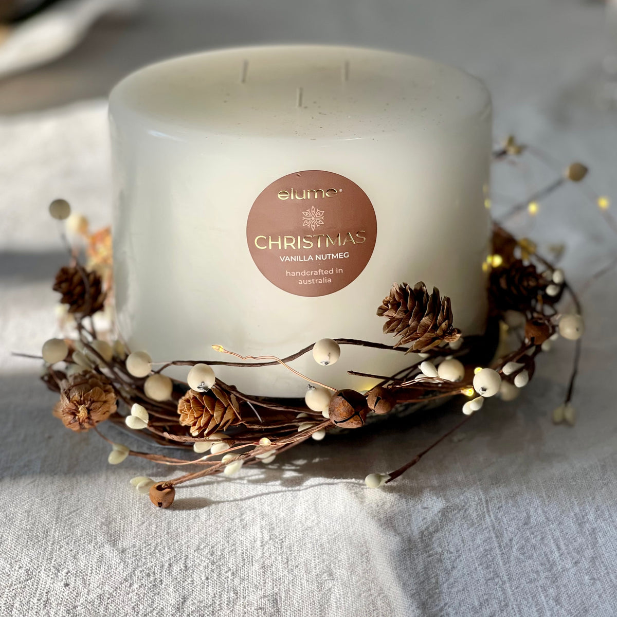 Christmas Vanilla & Nutmeg Pillars