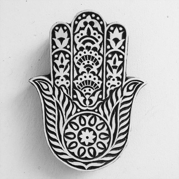 Hamsa Wood Block