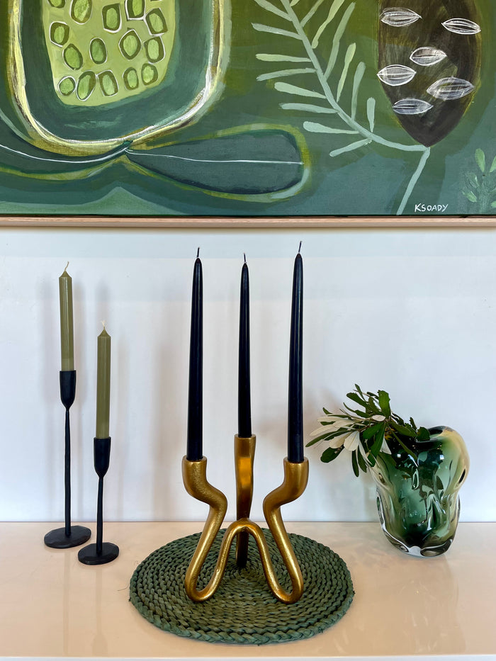 Laquan Candle Holder Gold
