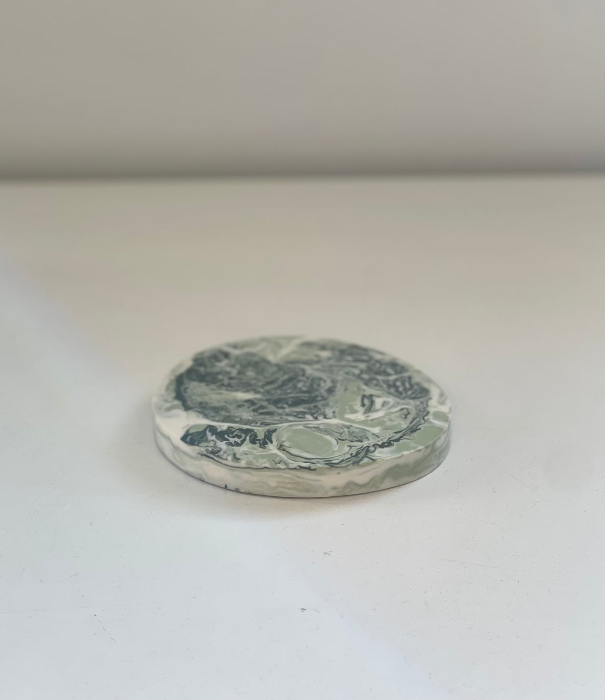 Wesley resin coaster sage