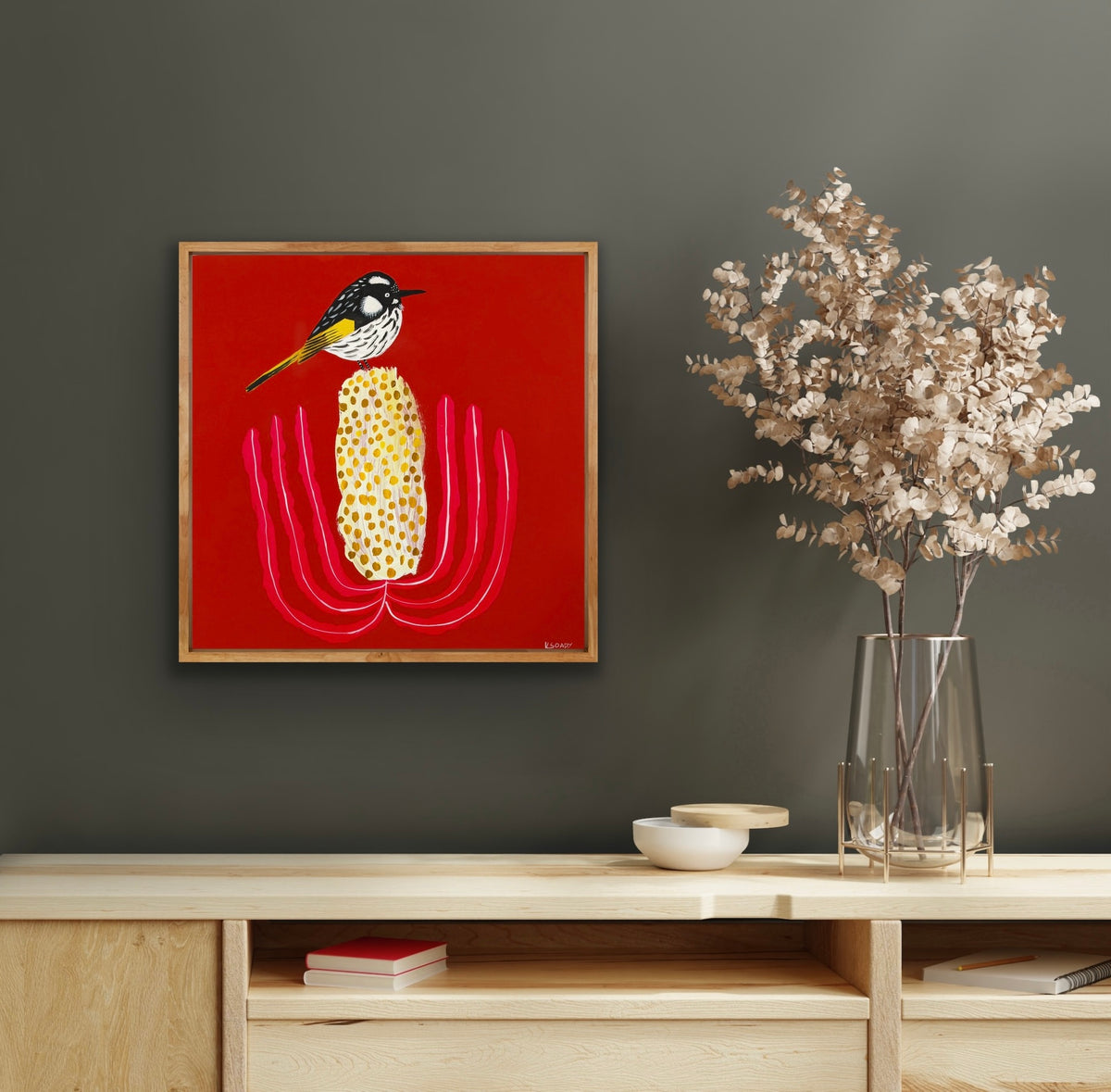 Honeyeater and Banksia