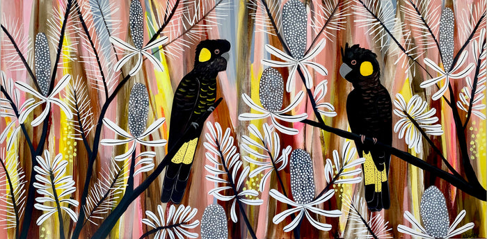 Sunset Black Cockatoos