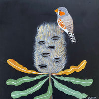 Banksia & Zebra Finch #1