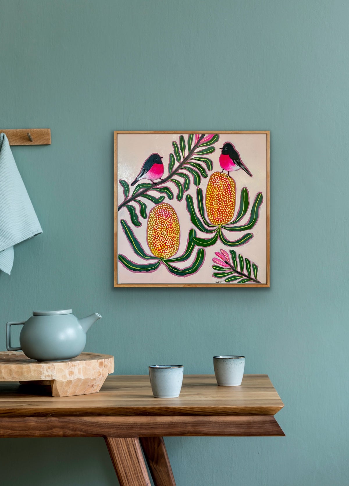 Pink Robins and Banksias