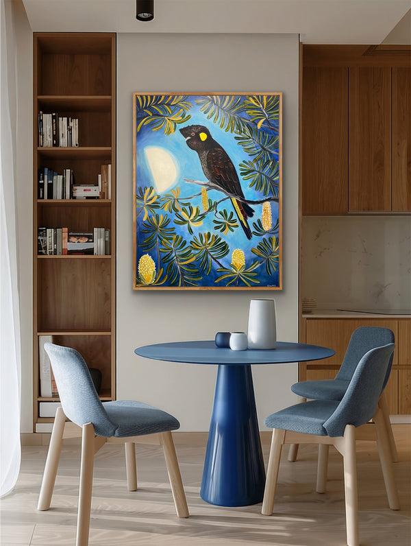 Moonlight Black Cockatoo