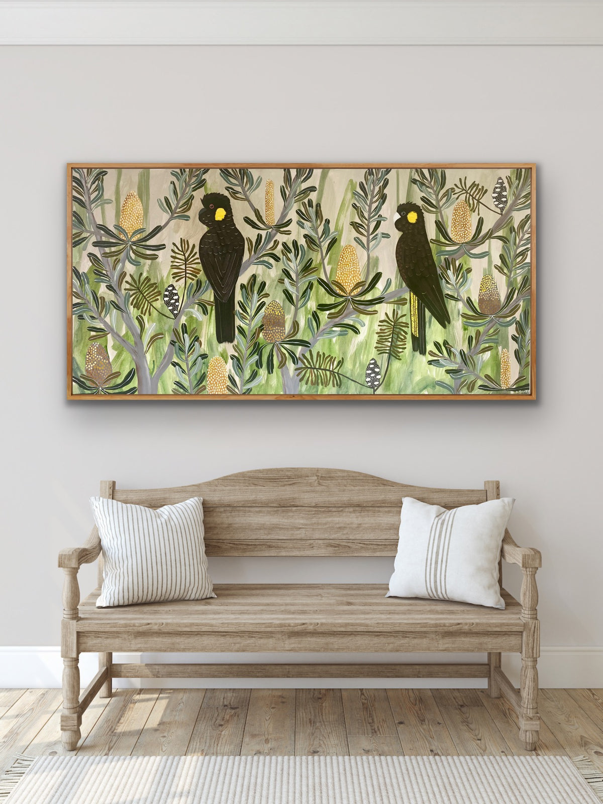 Black cockatoos in the Banksia #5