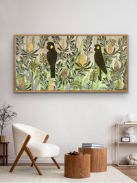 Black cockatoos in the Banksia #5