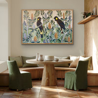 Black Cockatoos in the Banksia #6