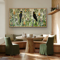 Black Cockatoos in the Banksia #7