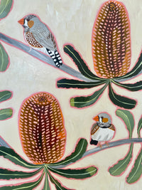 Zebra Finch & Banksia #2