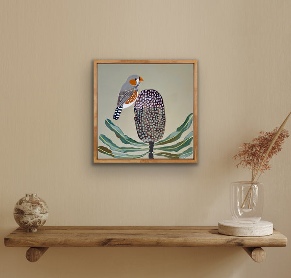 Zebra Finch & Banksia #3