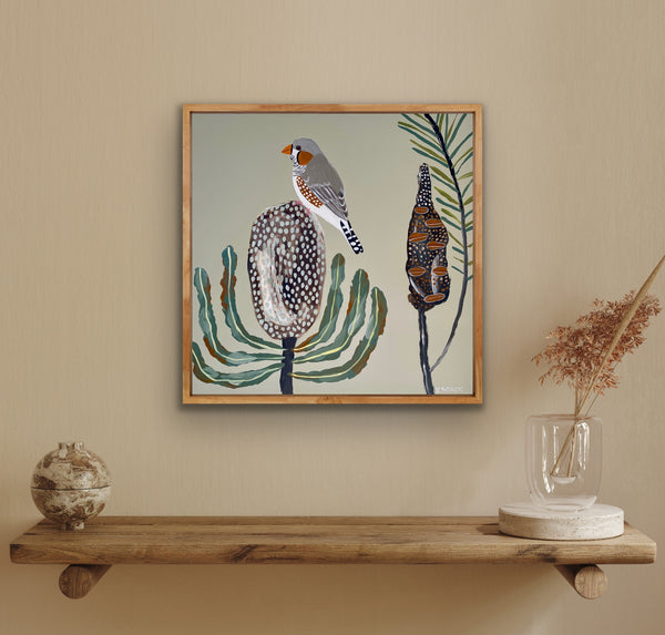 Zebra Finch & Banksia #4