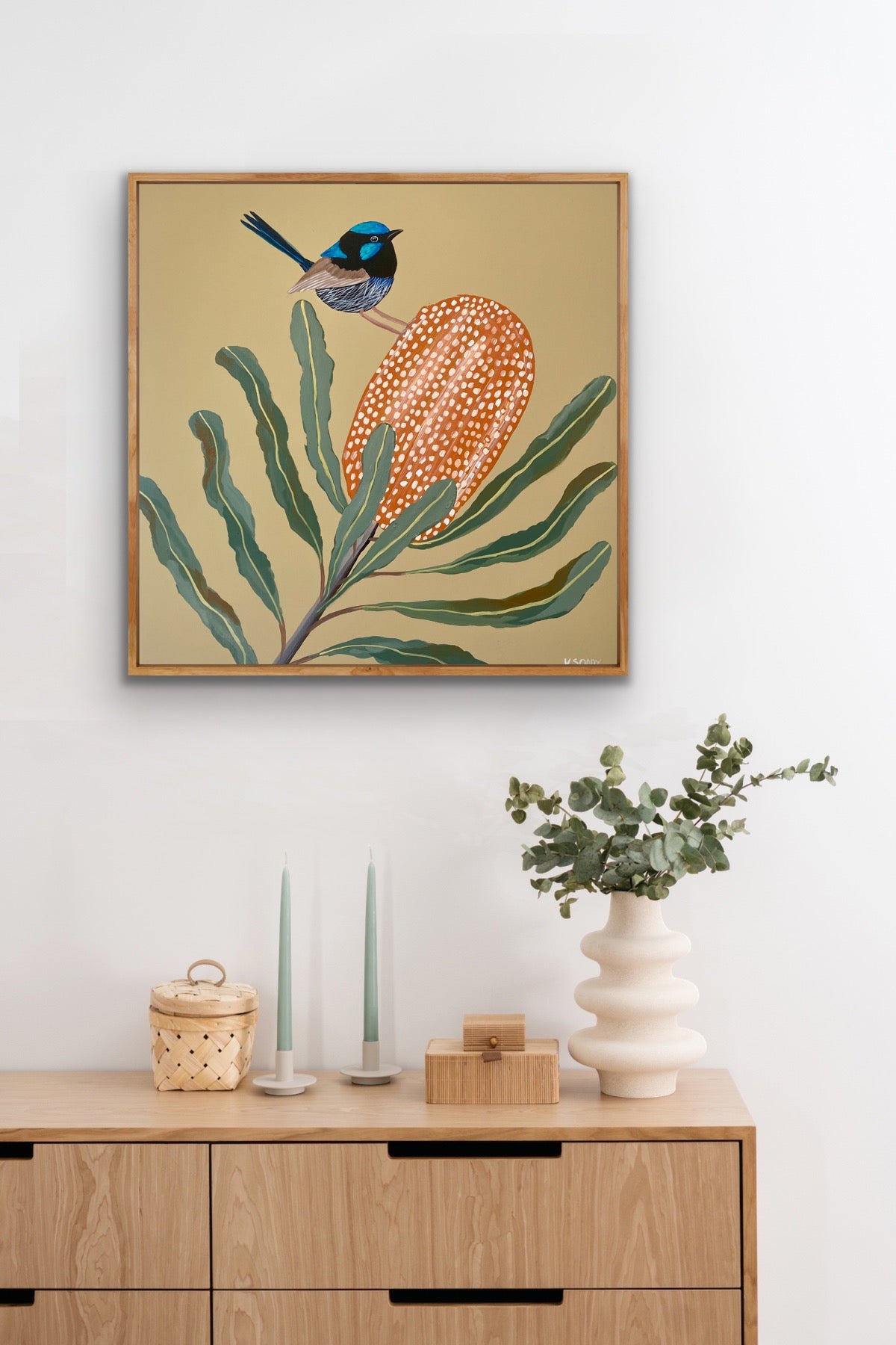 Fairy wren & Banksia #9