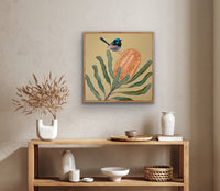 Fairy wren & Banksia #9