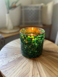 Mosaic Green Votive