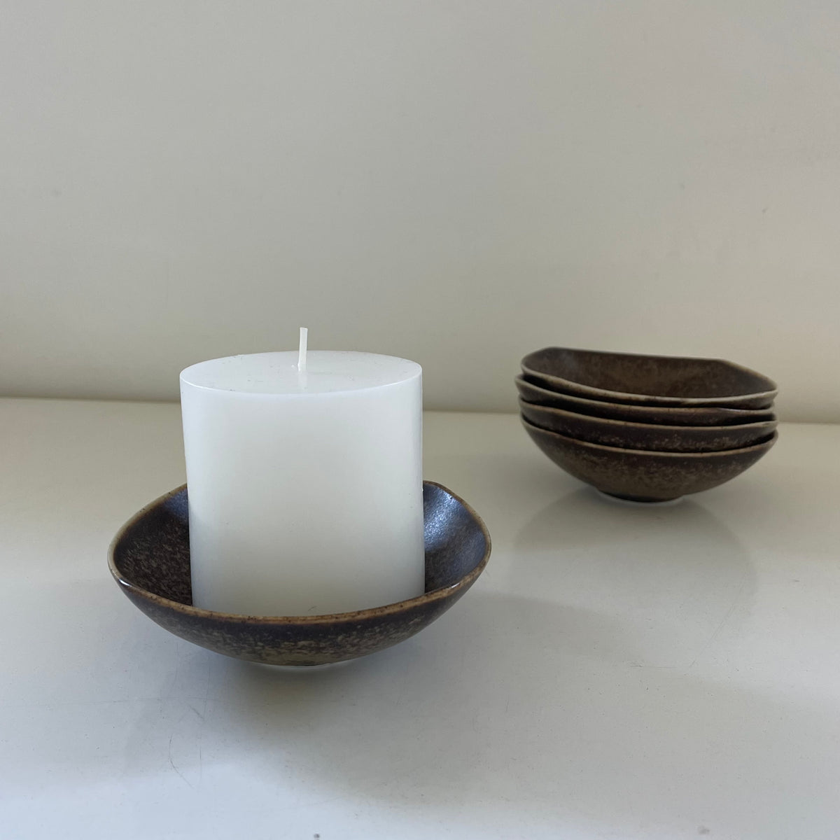 Wabisabi  Small Dish Dark Brown