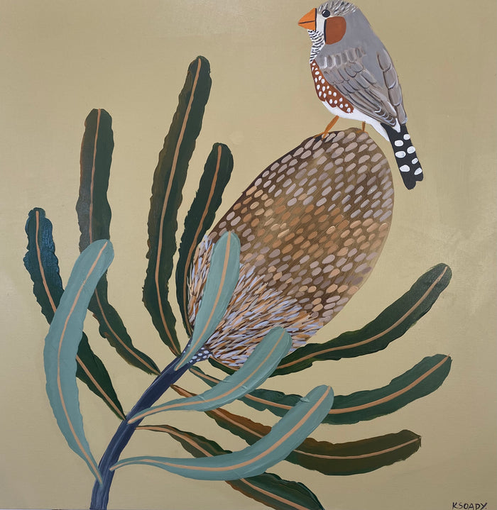 Zebra Finch & Banksia #5