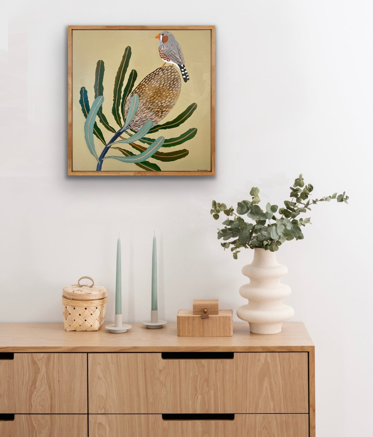 Zebra Finch & Banksia #5