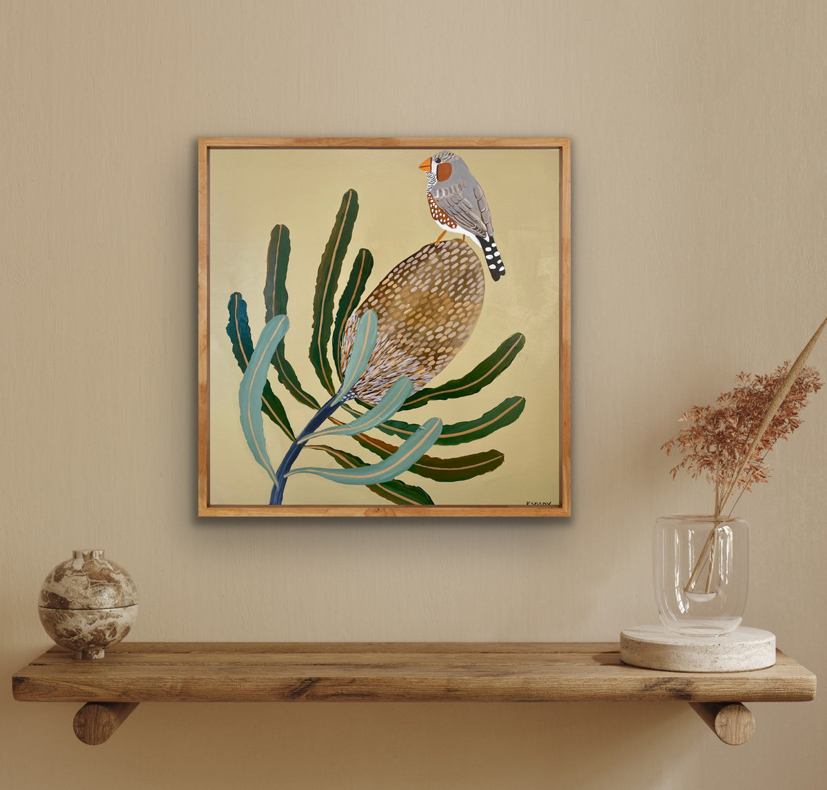 Zebra Finch & Banksia #5