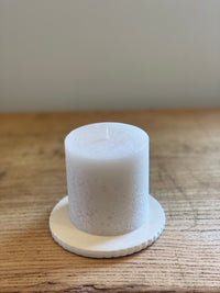 Ceramic Scallop Candle Coaster