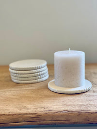 Ceramic Scallop Candle Coaster