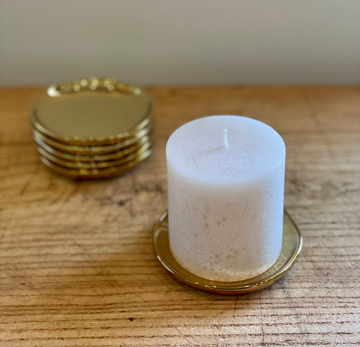 Gold Candle Plate - Small