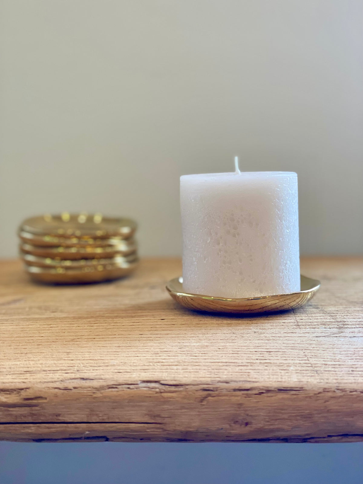 Gold Candle Plate - Small