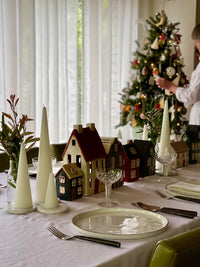 Alsace Tea Light House Navy Roof