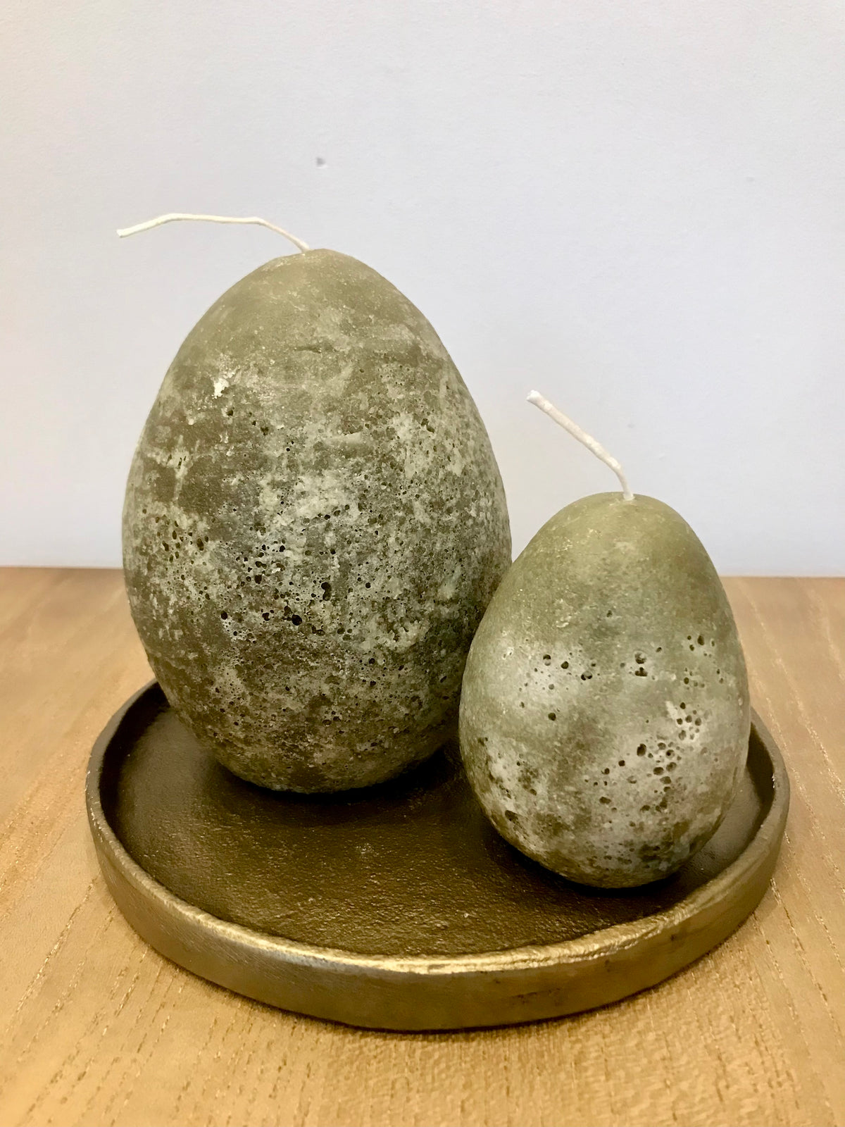 Textured Egg Candle Ombre Earth