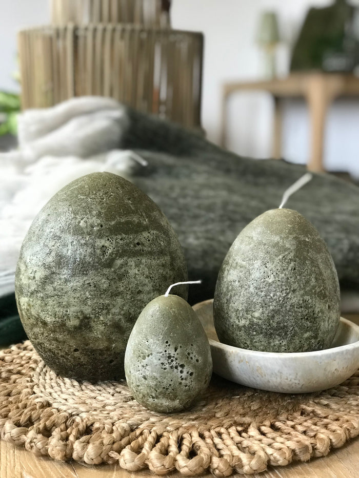Textured Egg Candle Ombre Earth