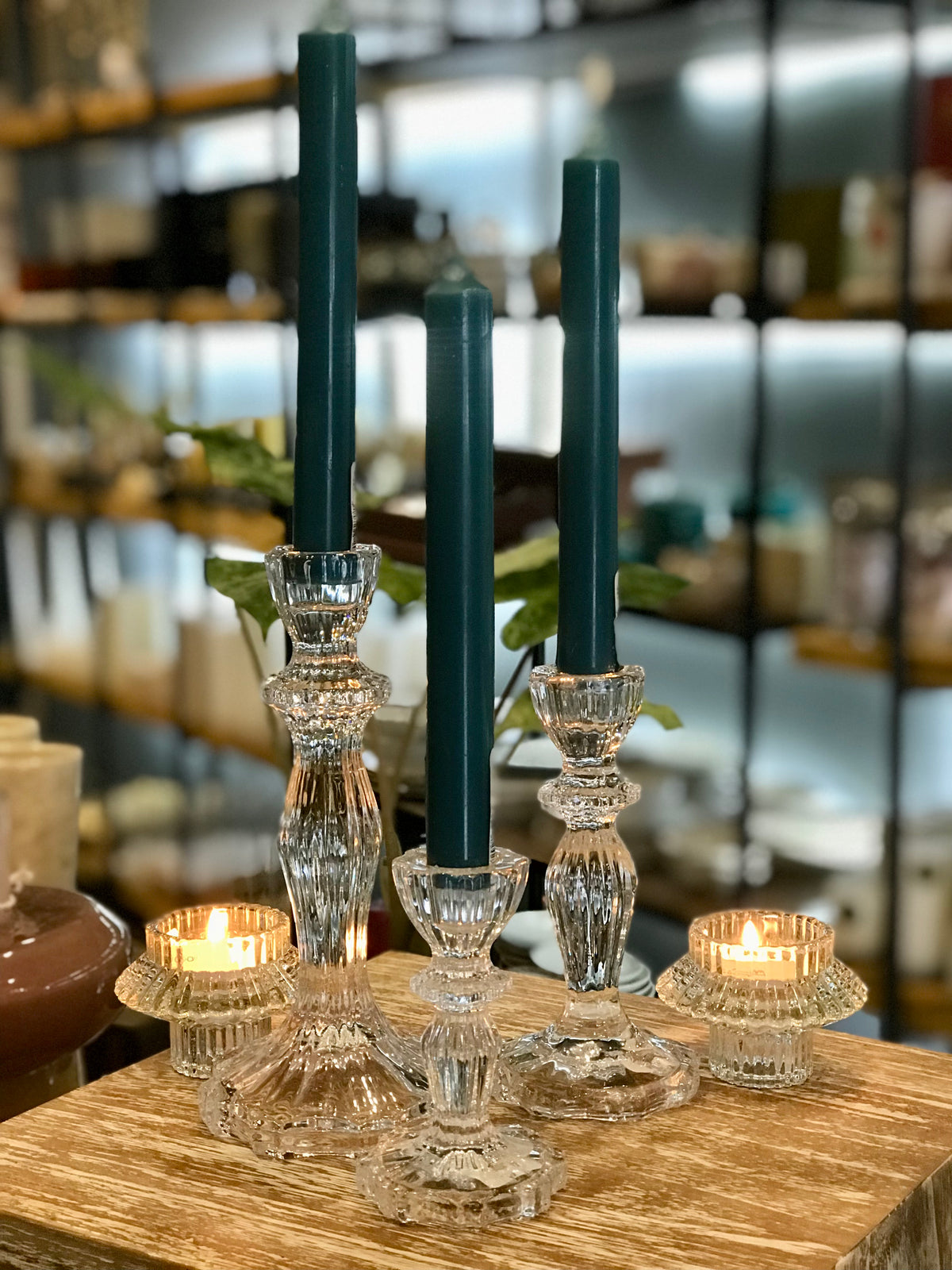 Sophia Glass Dinner Candle Holder